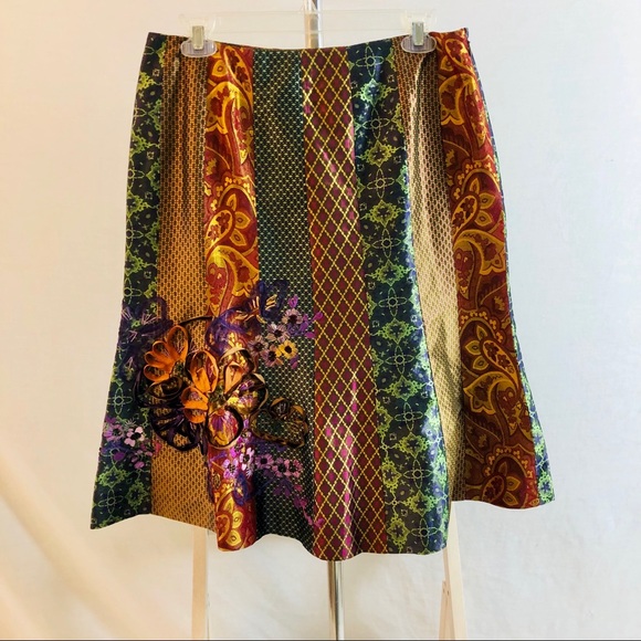 Vintage Carlisle Vertical Piecework Skirt Size 8 - Picture 11 of 11